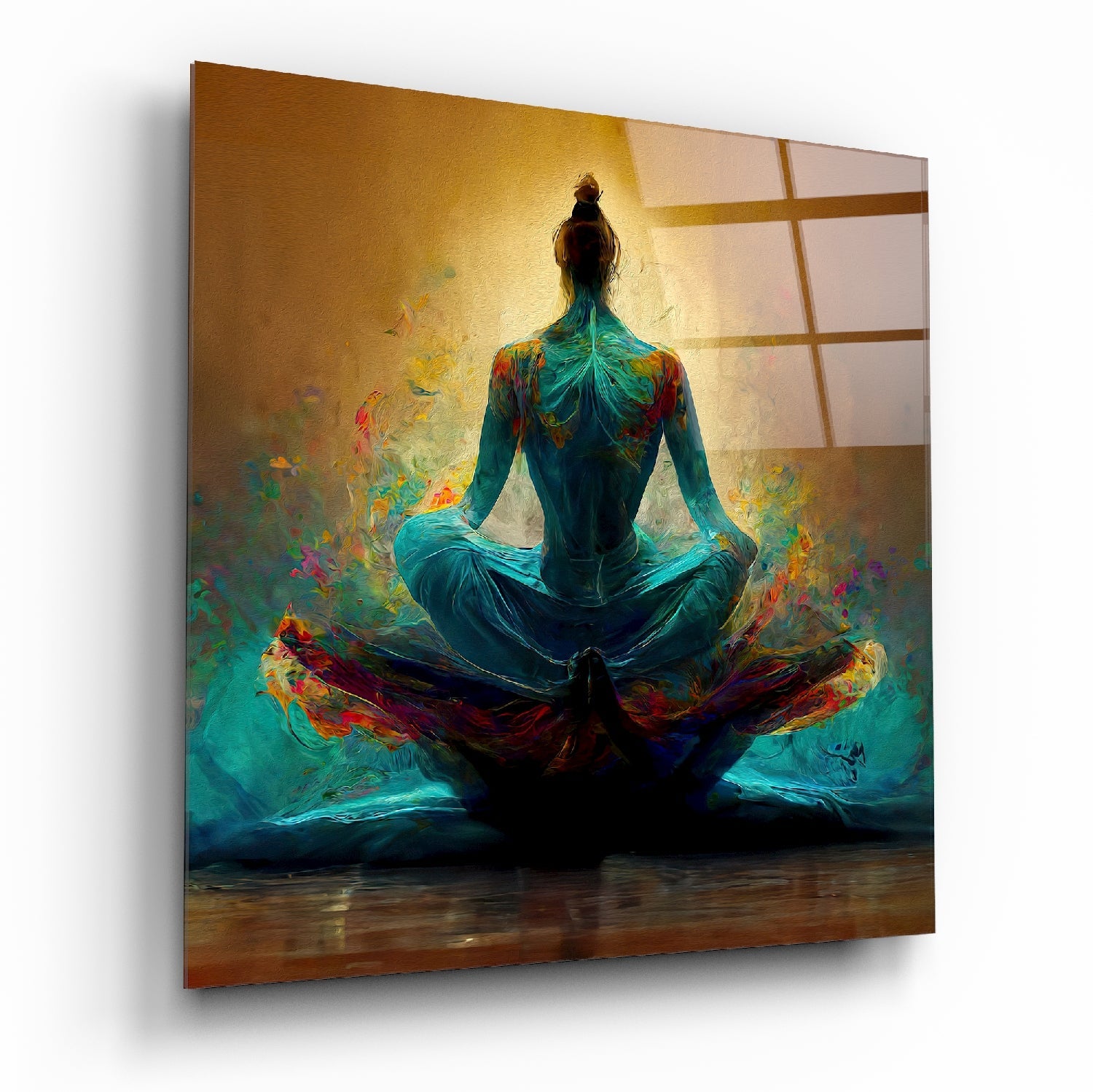 Meditation Glass Wall Art  || Designer Collection | Insigne Art Design