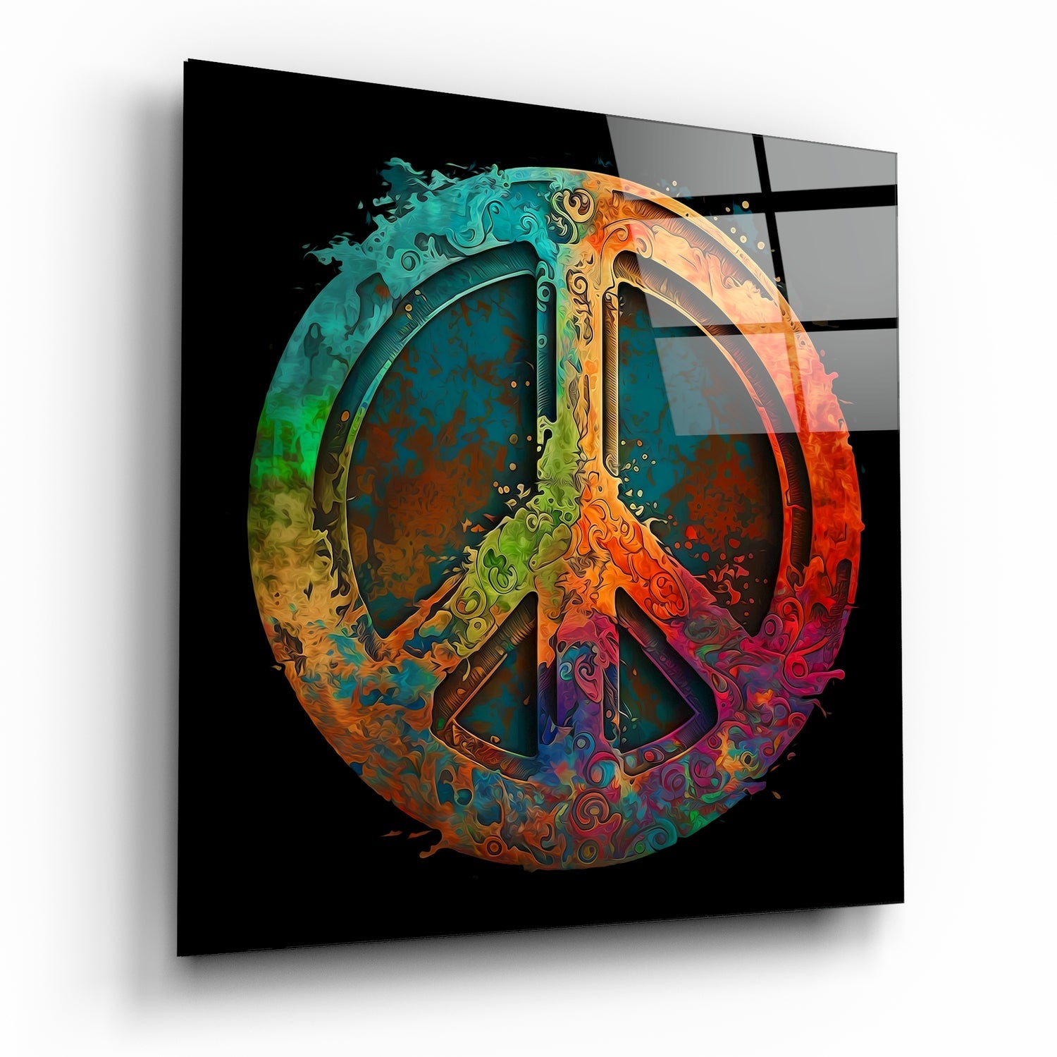 Peace Glass Wall Art  || Designer Collection | Insigne Art Design