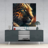 Leopard Glass Wall Art  || Designer Collection | Insigne Art Design