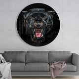 Black Panther Glass Wall Art