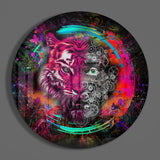 Mechanical Tiger Glass Wall Art