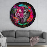 Mechanical Tiger Glass Wall Art