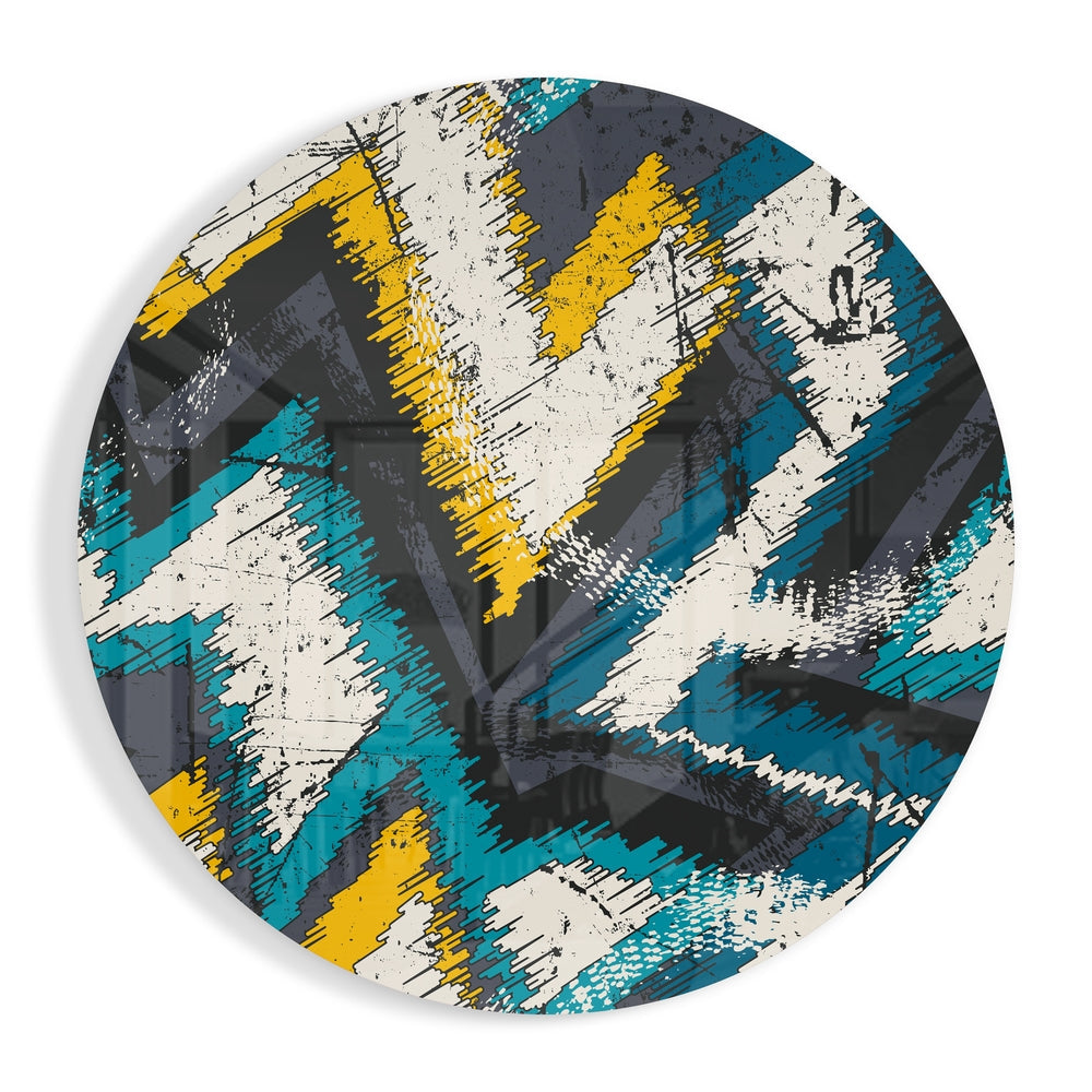 Zigzag Glass Wall Art