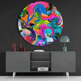 The Cycle of Colors Glass Wall Art