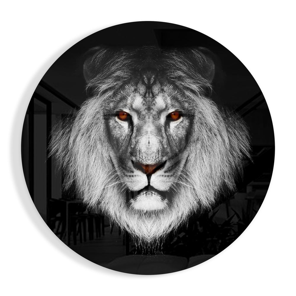 Lion Glass Wall Art