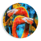 Flamingo Glass Wall Art