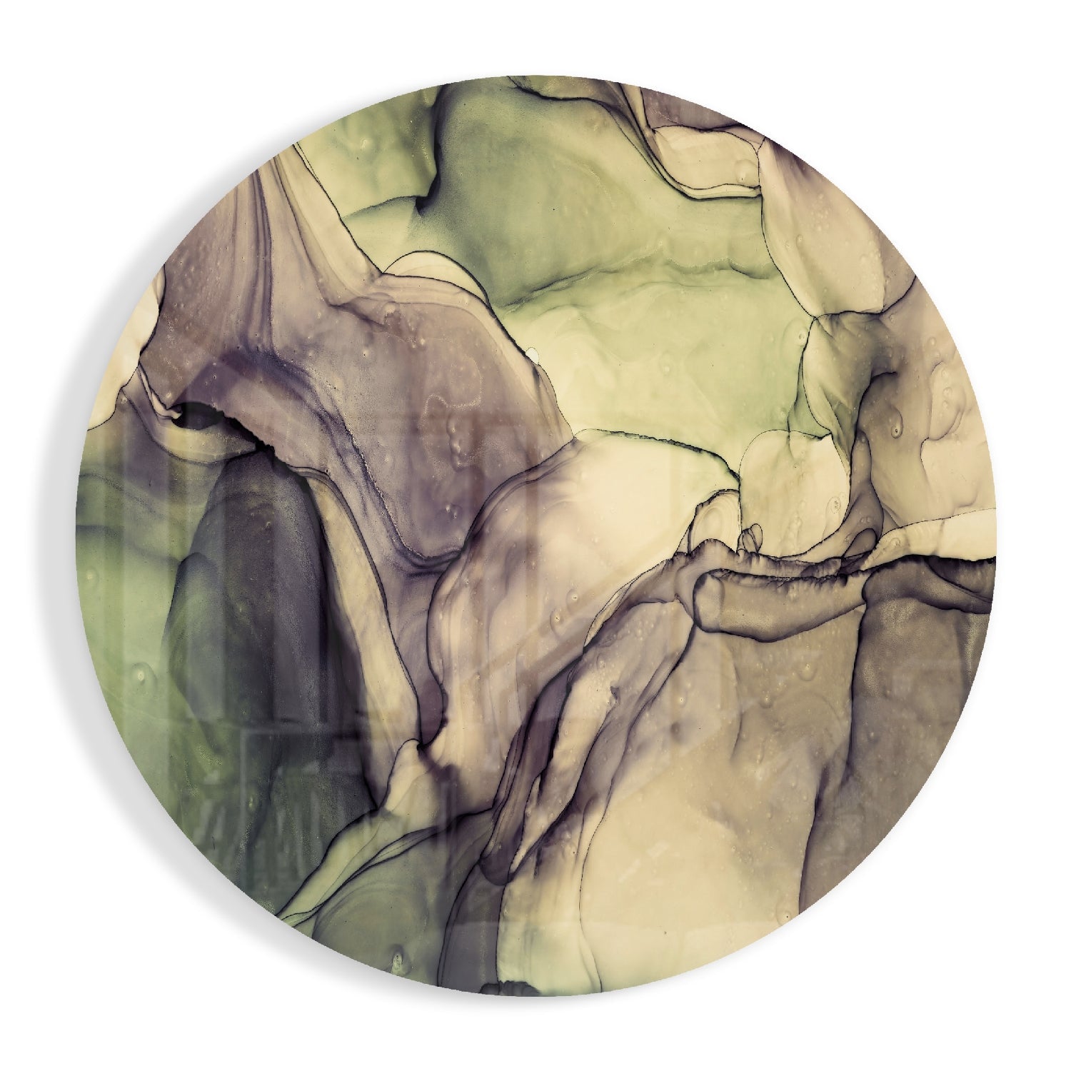 Green Marble Glass Wall Art