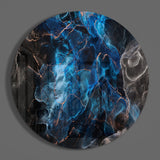 Blue Explosion Glass Wall Art