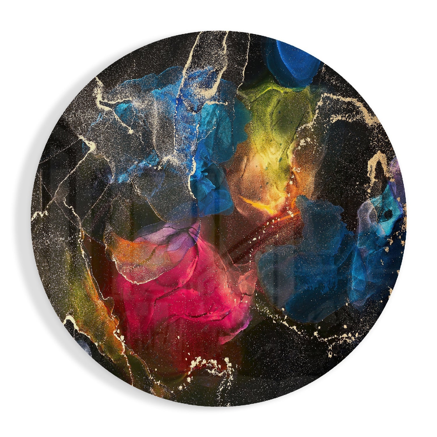 Color Explosion Glass Wall Art