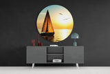 Sailboat Glass Wall Art