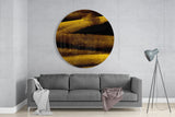 Yellow Abstract Glass Wall Art