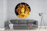 Gold Woman Glass Wall Art