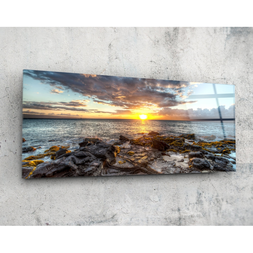 Sunset Glass Wall Art (36"x14")