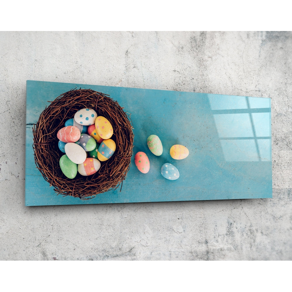 Eggs Glass Wall Art (36"x14")