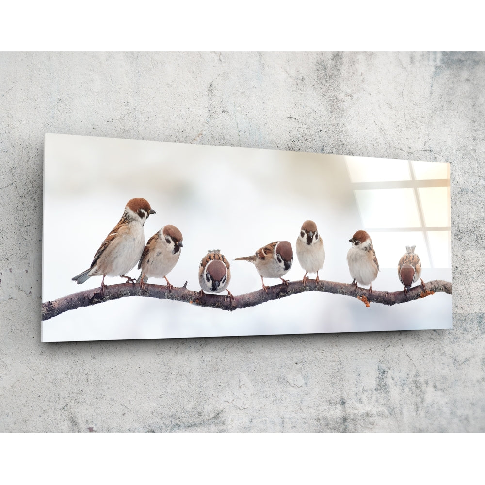 Birds Glass Wall Art (36"x14")