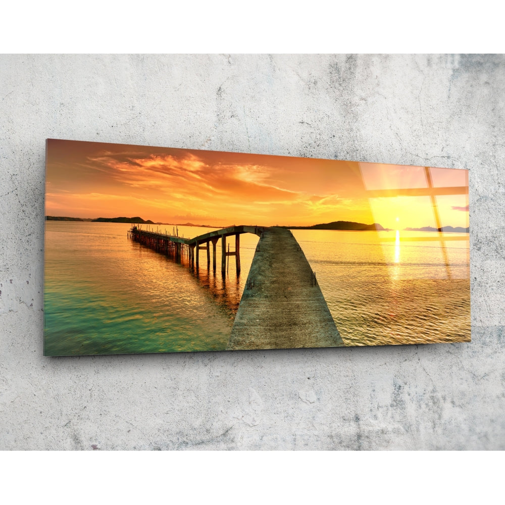 Dock Glass Wall Art (36"x14")