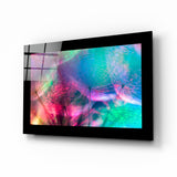 Colorful Dandelions Glass Wall Art