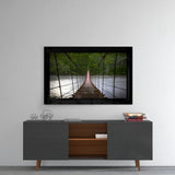 Forest Bridge Glass Wall Art