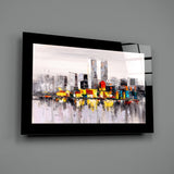 City Silhouette Glass Wall Art