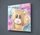 Teddy Bear Glass Wall Art