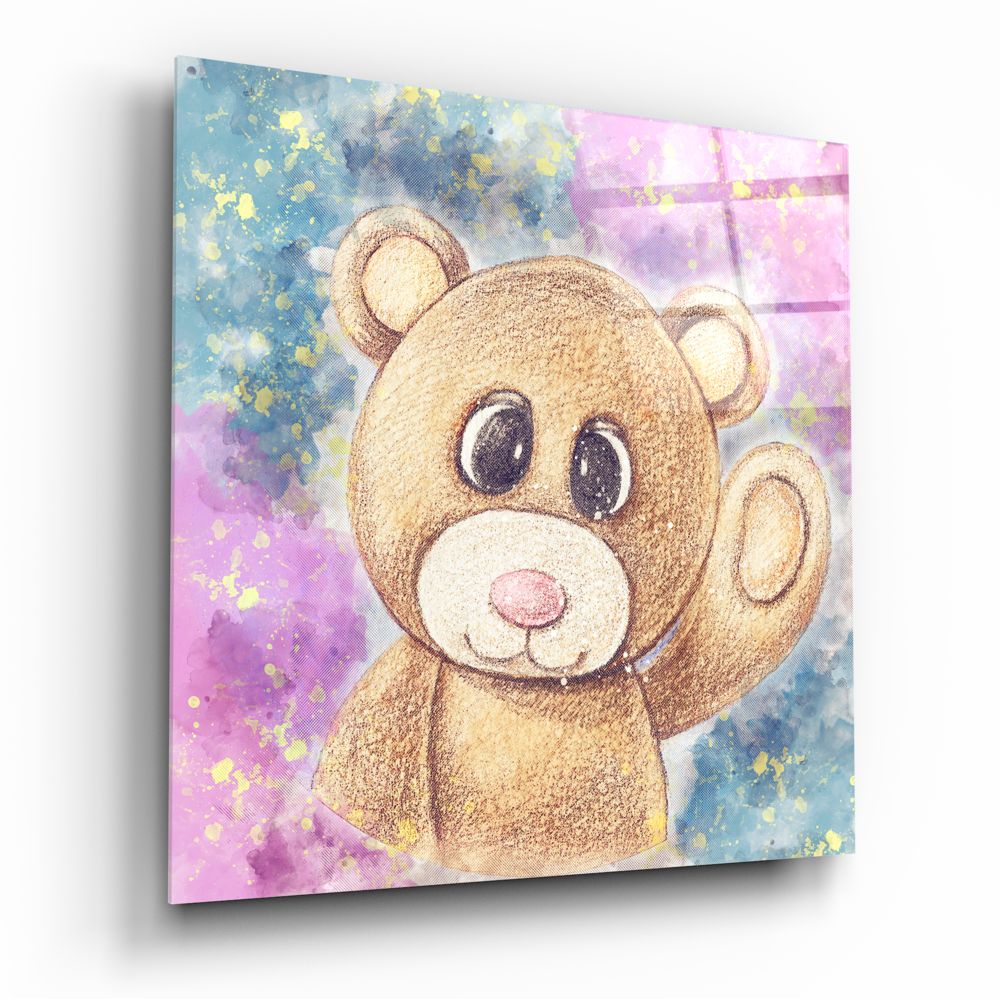 Teddy Bear Glass Wall Art