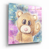 Teddy Bear Glass Wall Art