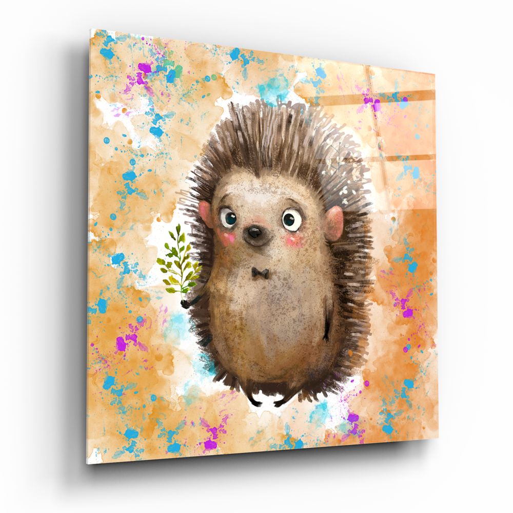 Hedgehog Glass Wall Art