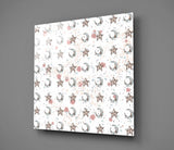 Moon Star Pattern Glass Wall Art