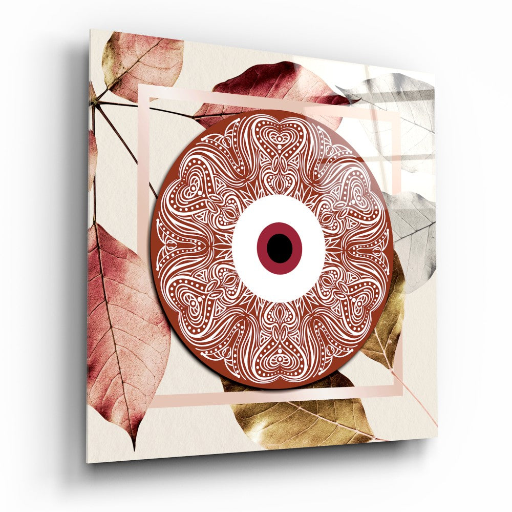 Red Evil Eye Glass Wall Art