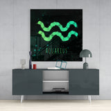 Horoscopes - Aquarius Glass Wall Art