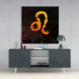 Horoscopes - Leo Glass Wall Art