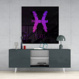 Horoscopes - Pisces Glass Wall Art