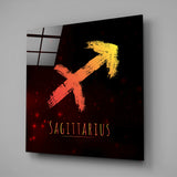 Horoscopes - Sagittarius Glass Wall Art