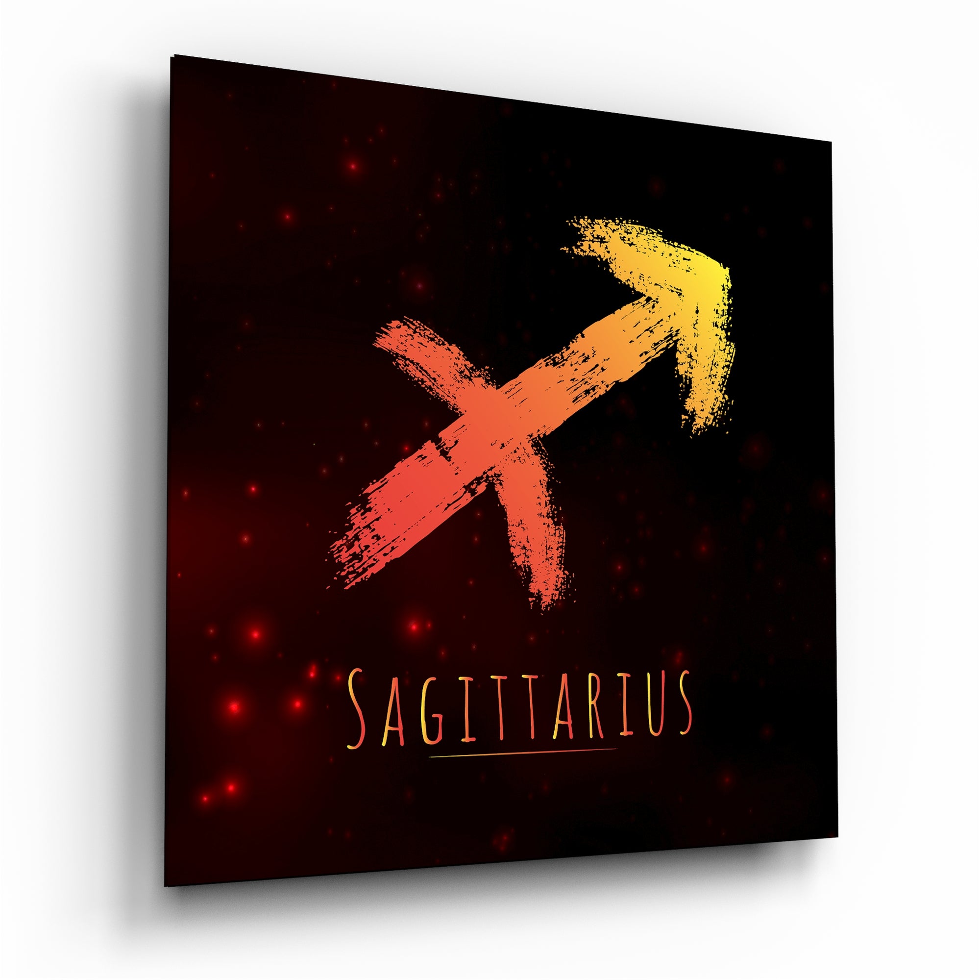 Horoscopes - Sagittarius Glass Wall Art