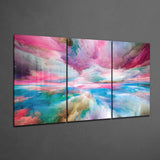 Colorful Clouds Glass Wall Art