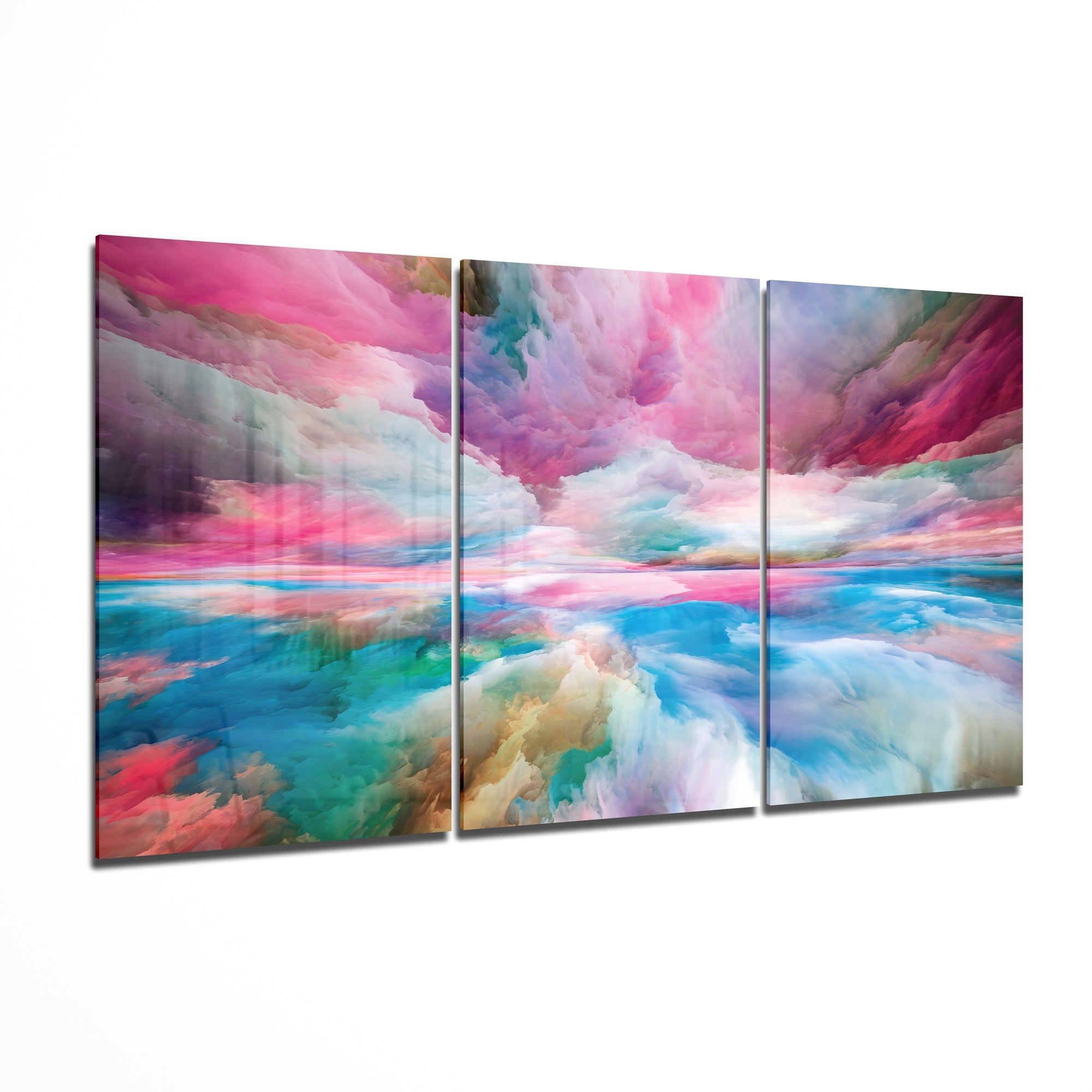 Colorful Clouds Glass Wall Art