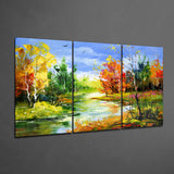 Autumn Trees Glass Wall Art