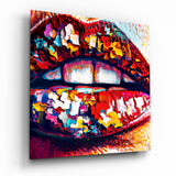 Lips Glass Wall Art  || Designers Collection