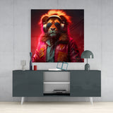 Hippie Lion Glass Wall Art  || Designers Collection