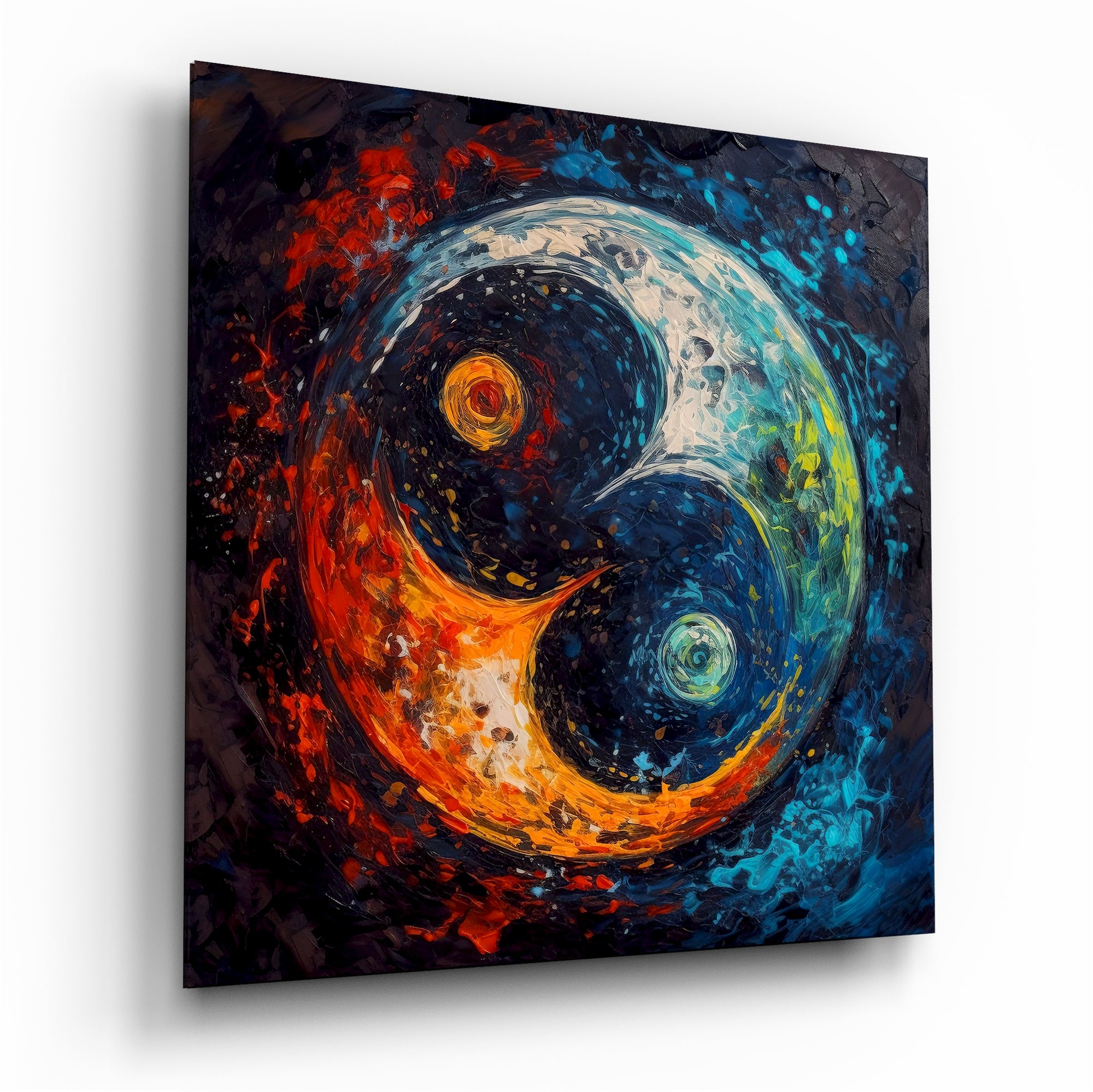 Sophisticated Ying and Yang Glass Wall Art  || Designers Collection