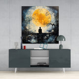 	Night And Moonlight Glass Wall Art