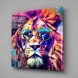 	Cool Lion Glass Wall Art