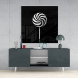 	Monochrome Lolipop Glass Wall Art