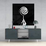 	Monochrome Lolipop Glass Wall Art