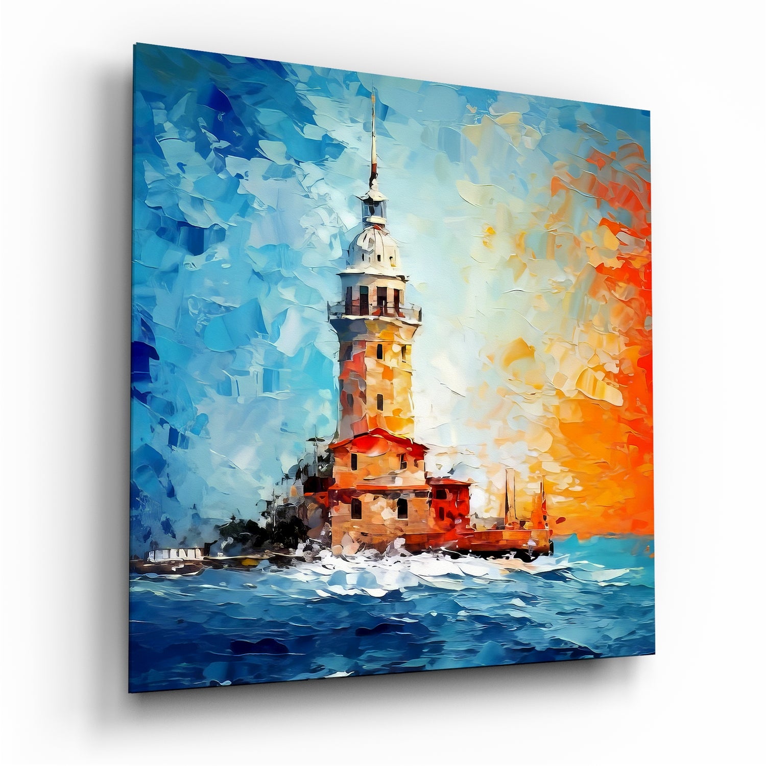 	Maiden'S Tower Glass Wall Art