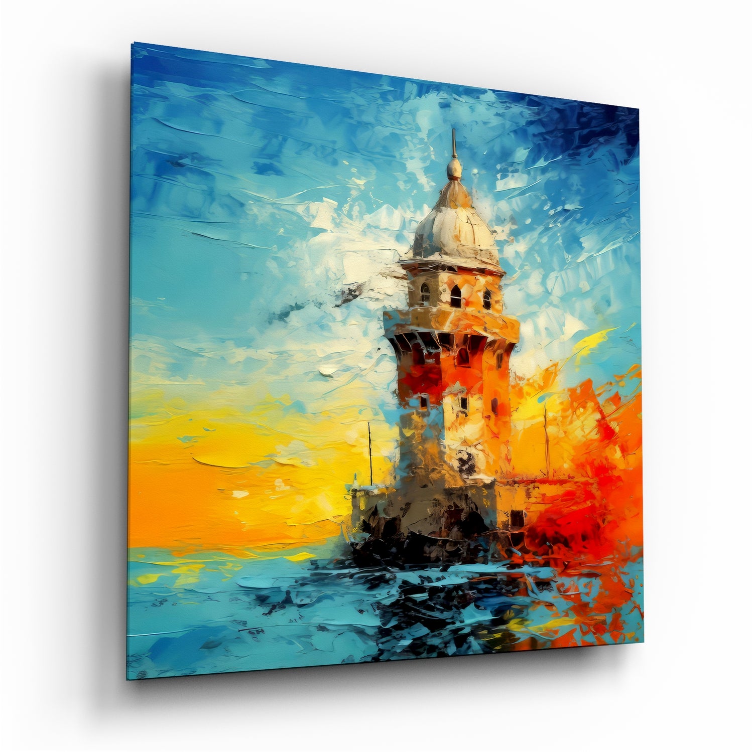 	Maiden'S Tower Glass Wall Art