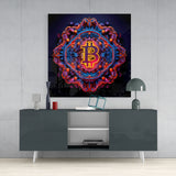 	Bitcoin Glass Wall Art