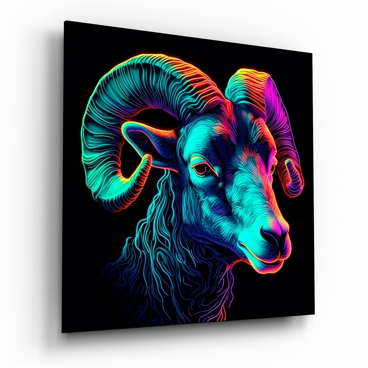 	Ram Glass Wall Art