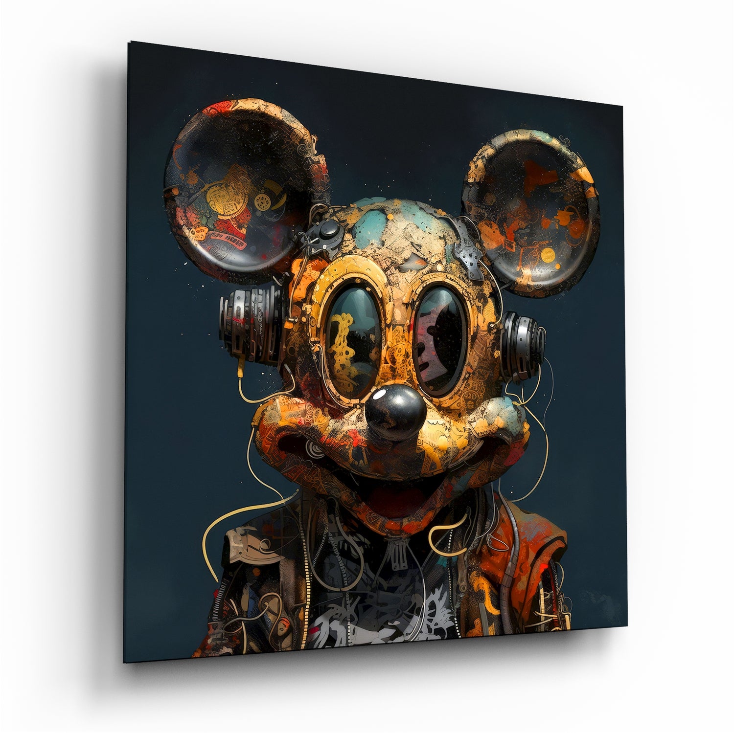 Mickey The Machine Glass Wall Art|| Designer's Collection