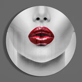 Lips Glass Wall Art